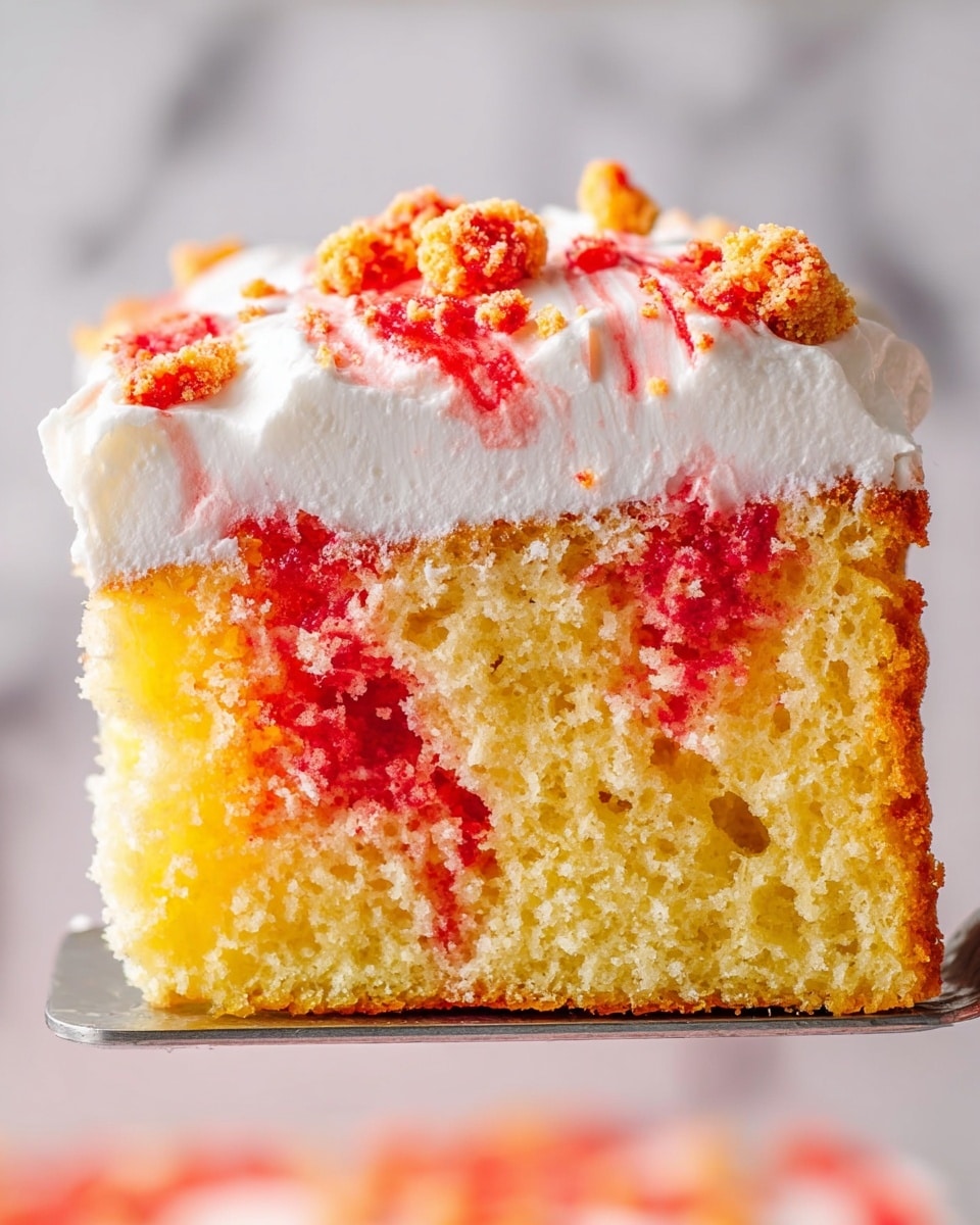 Strawberry Crunch Poke Cake Recipe