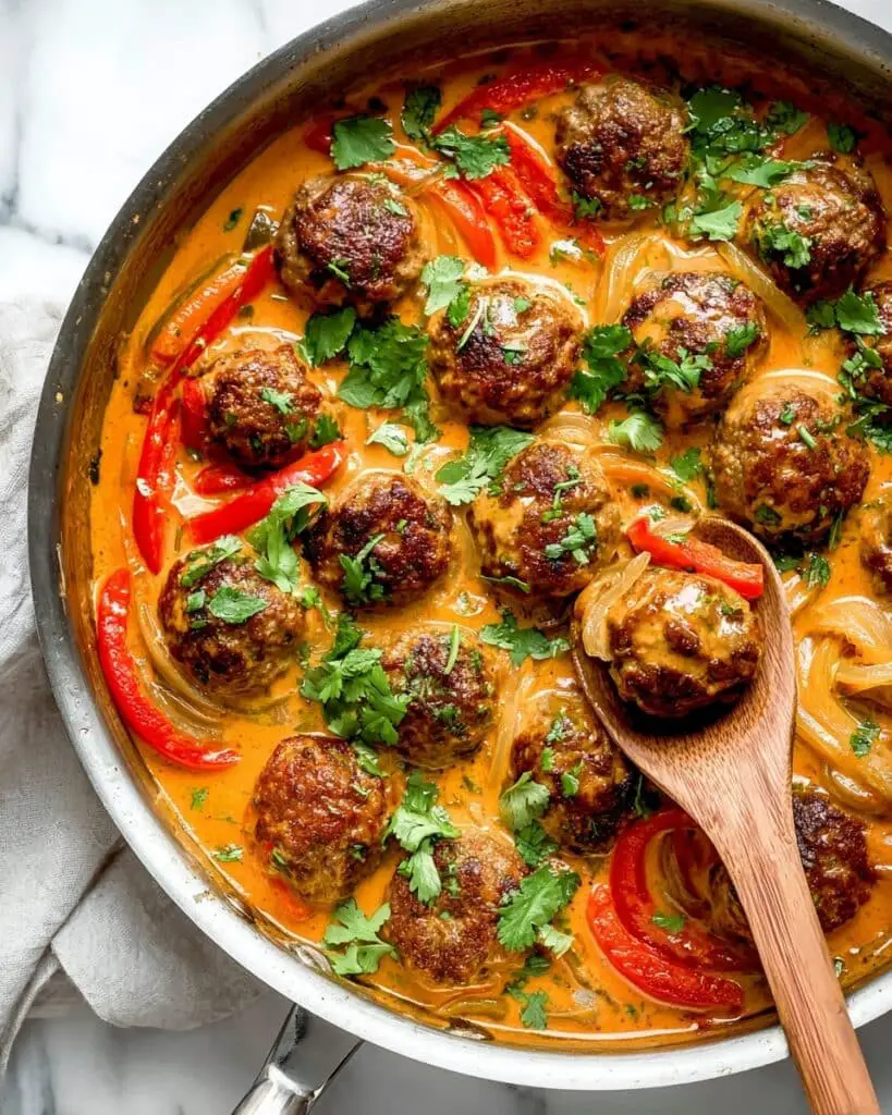 Thai Turkey Meatballs in Coconut Curry Sauce Recipe