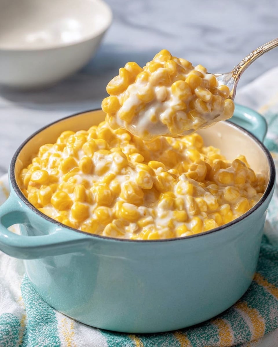 Creamed Corn with Cream Cheese in a Slow Cooker Recipe