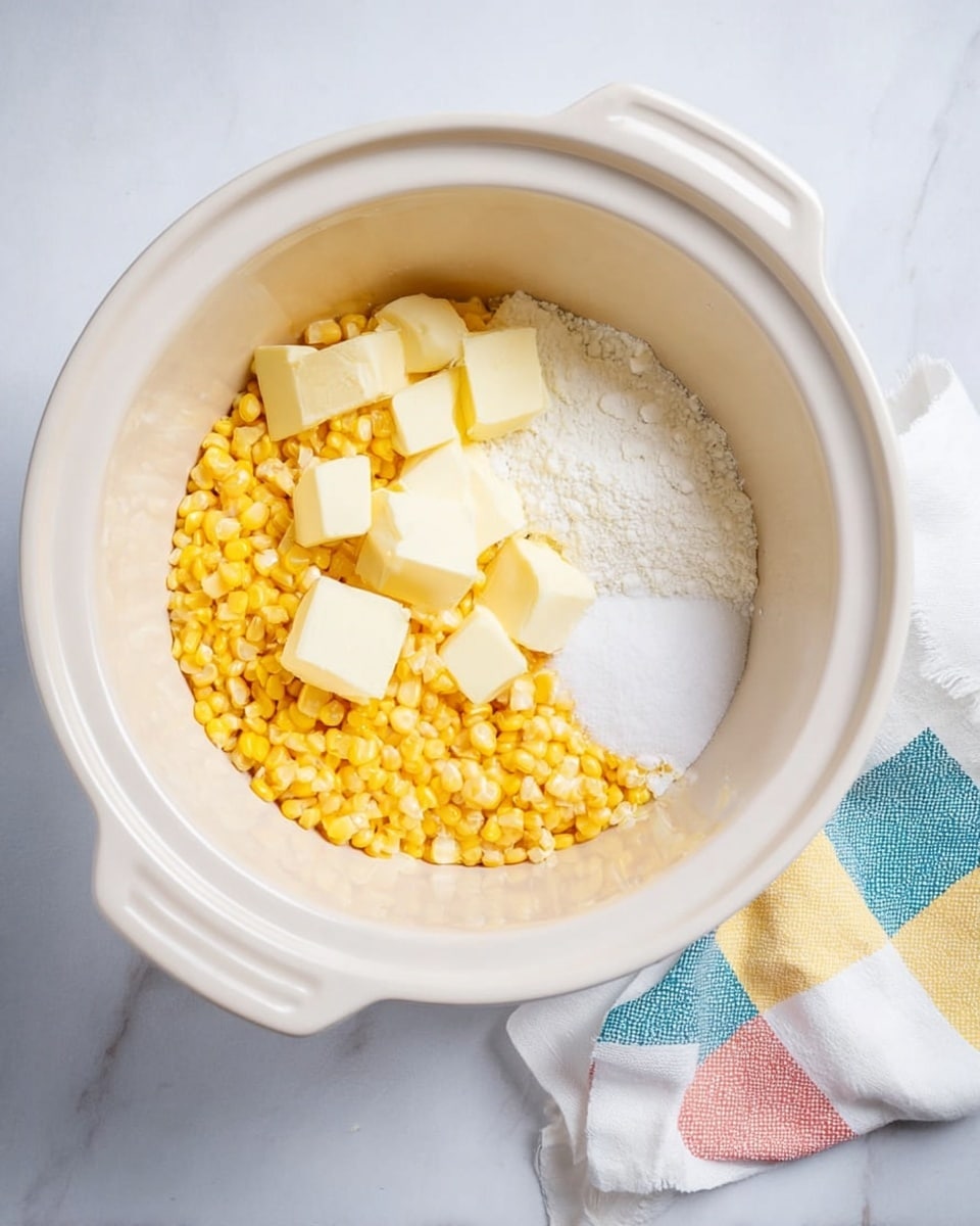 Creamed Corn with Cream Cheese in a Slow Cooker Recipe