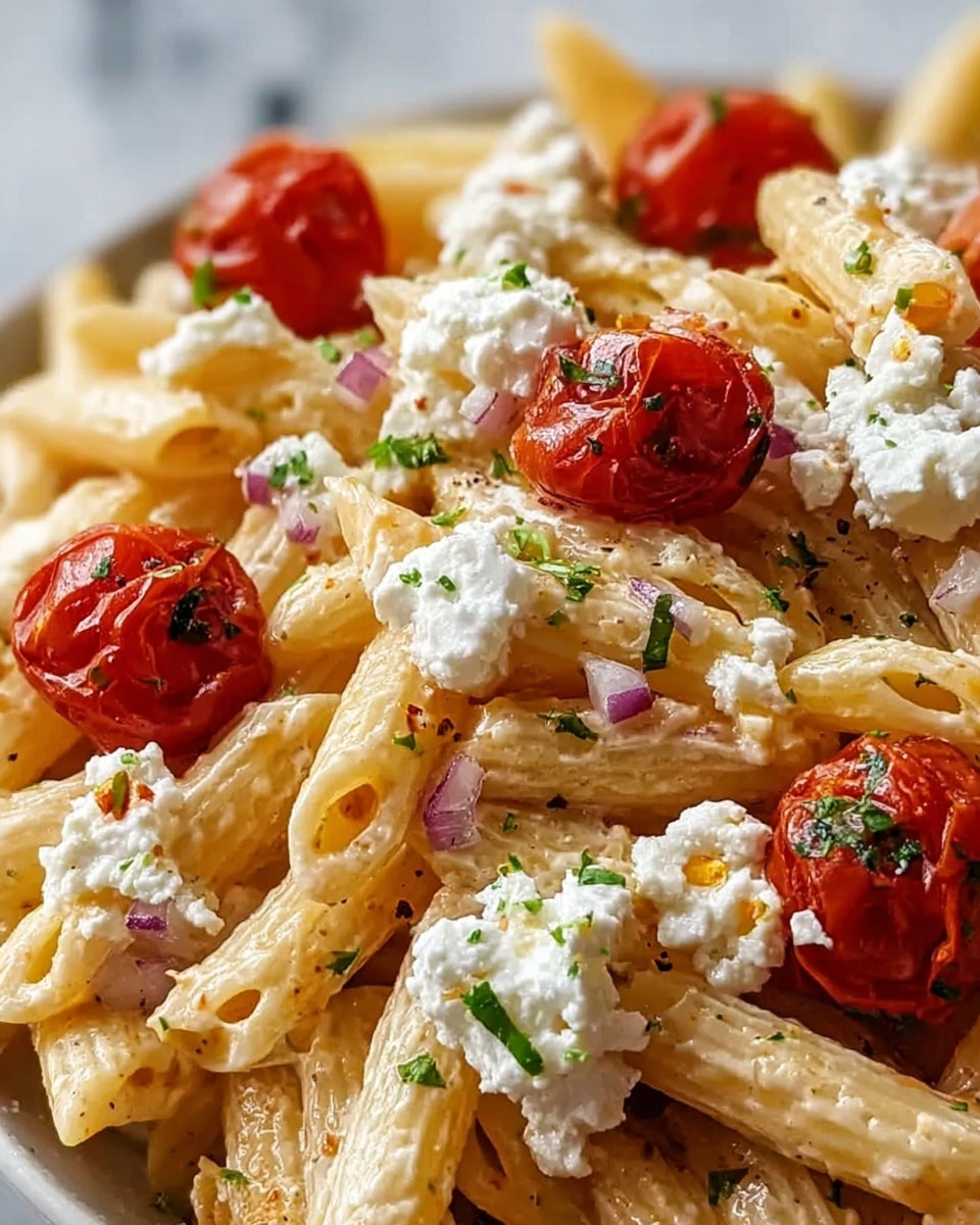 Greek Pasta with Feta and Olives Recipe