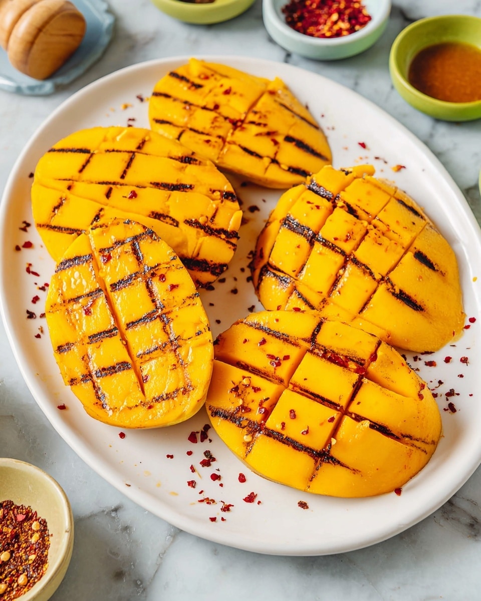 Grilled Mango with Lime, Aleppo Pepper, and Honey Recipe