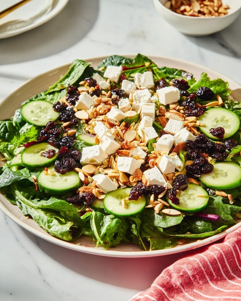Crunchy Spinach Cranberry Almond Salad Recipe
