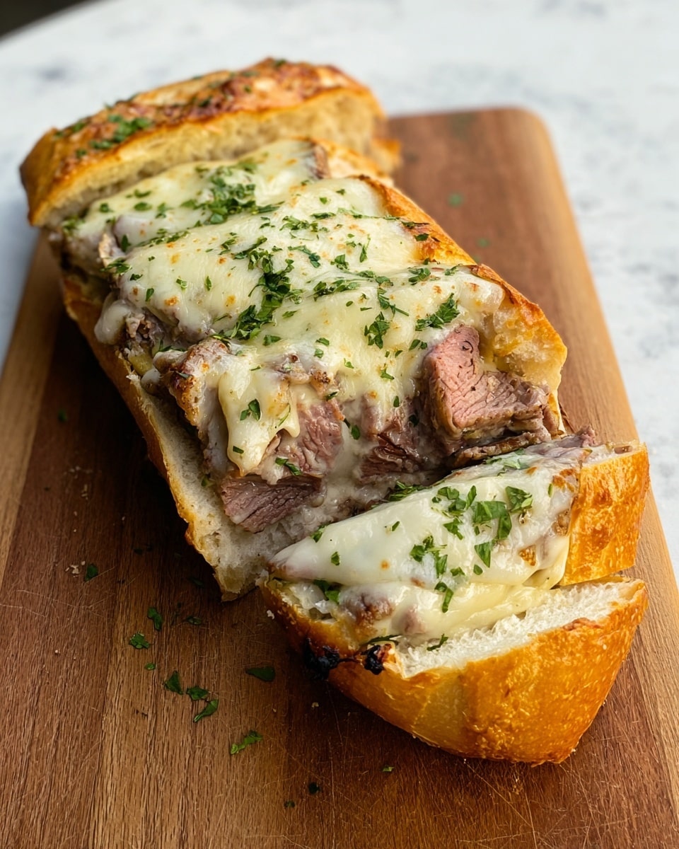Steak Stuffed Bread Boat Recipe
