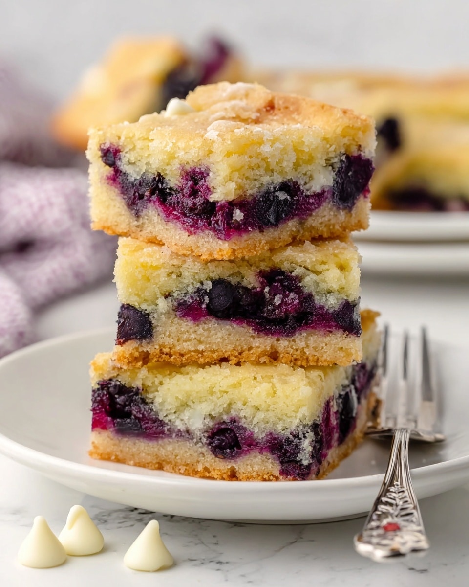 Creamy Blueberry Blondies Recipe