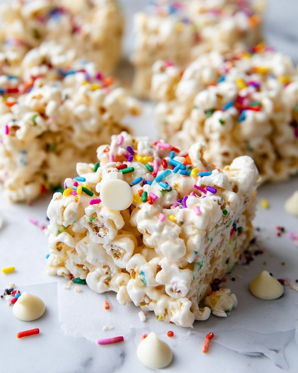 Funfetti Marshmallow Popcorn Treats Recipe