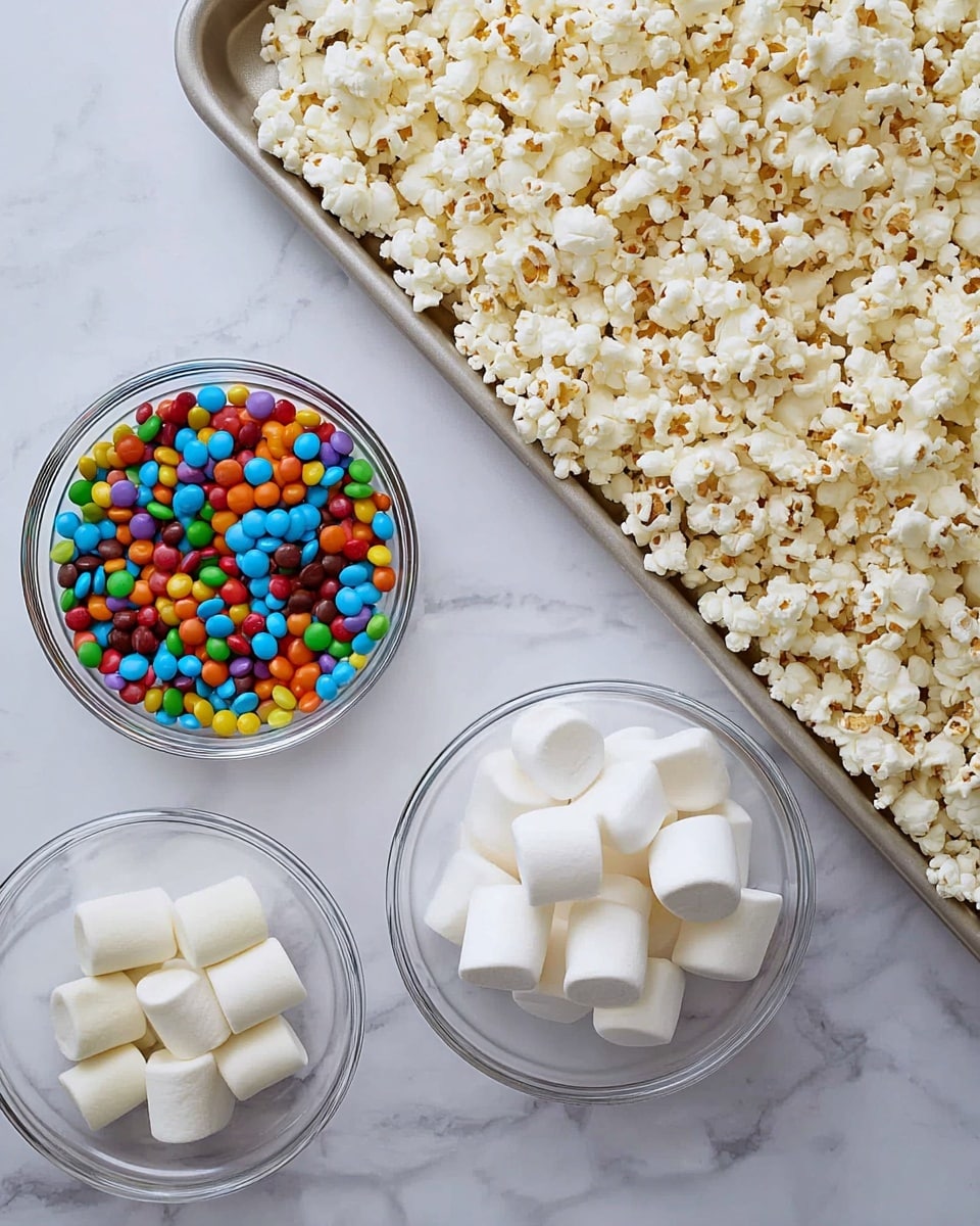 Funfetti Marshmallow Popcorn Treats Recipe