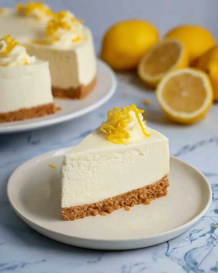 No Bake Lemon Cheesecake (6-Ingredient Recipe)