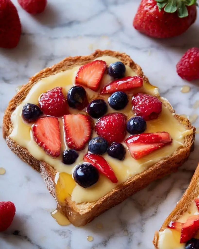 Creamy Yogurt Toast with Fresh Toppings Recipe