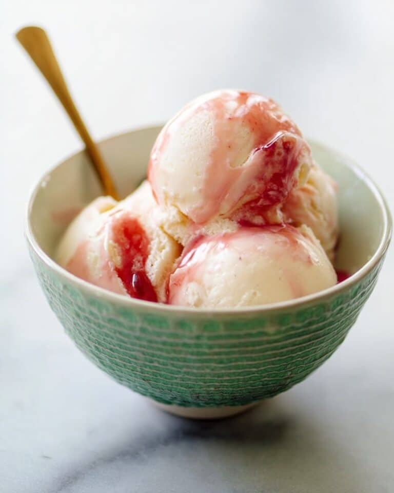 Honey Rhubarb Ice Cream Recipe