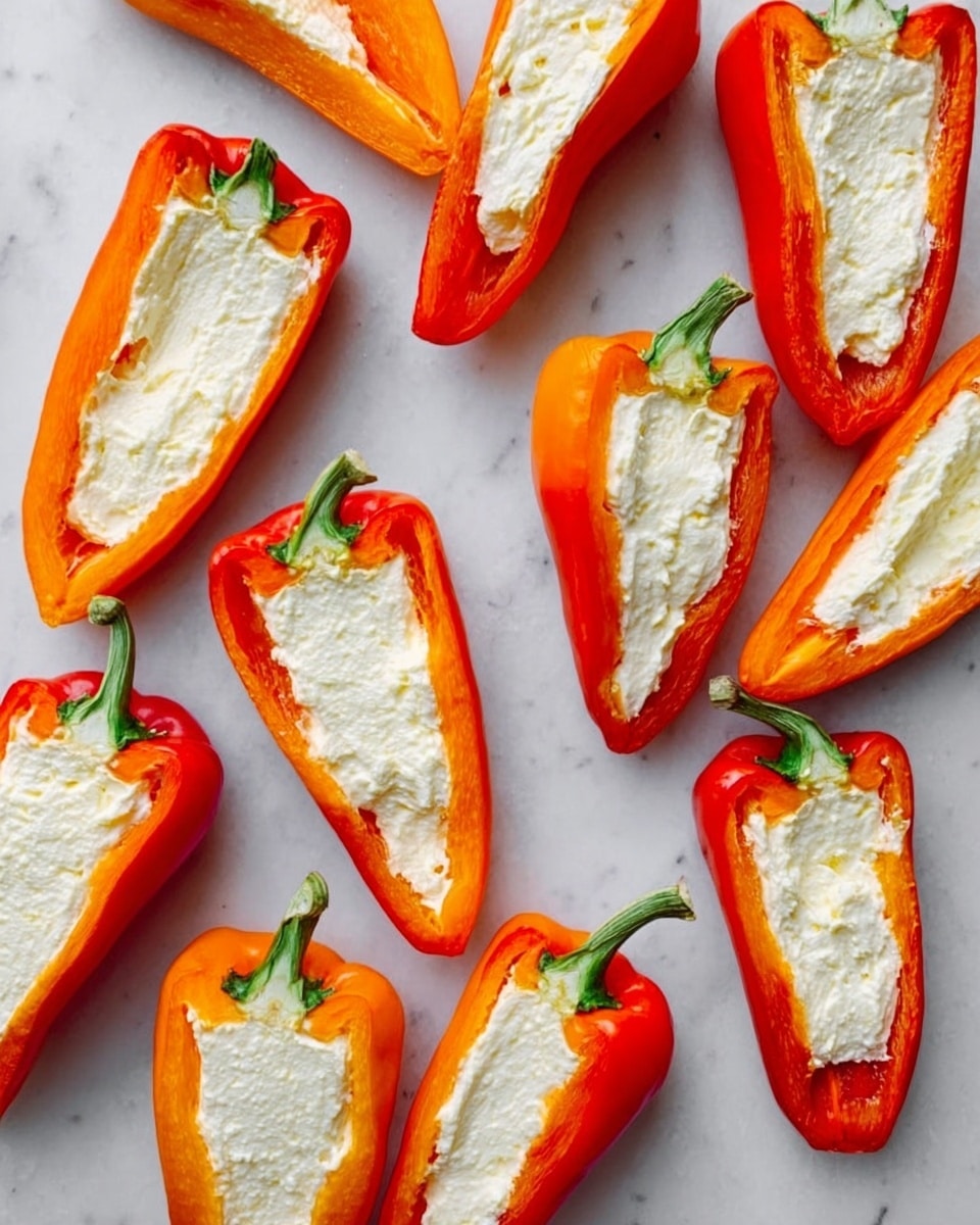 Roasted Goat Cheese Stuffed Mini Peppers (Easy Appetizer) Recipe