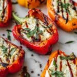 Roasted Goat Cheese Stuffed Mini Peppers (Easy Appetizer) Recipe