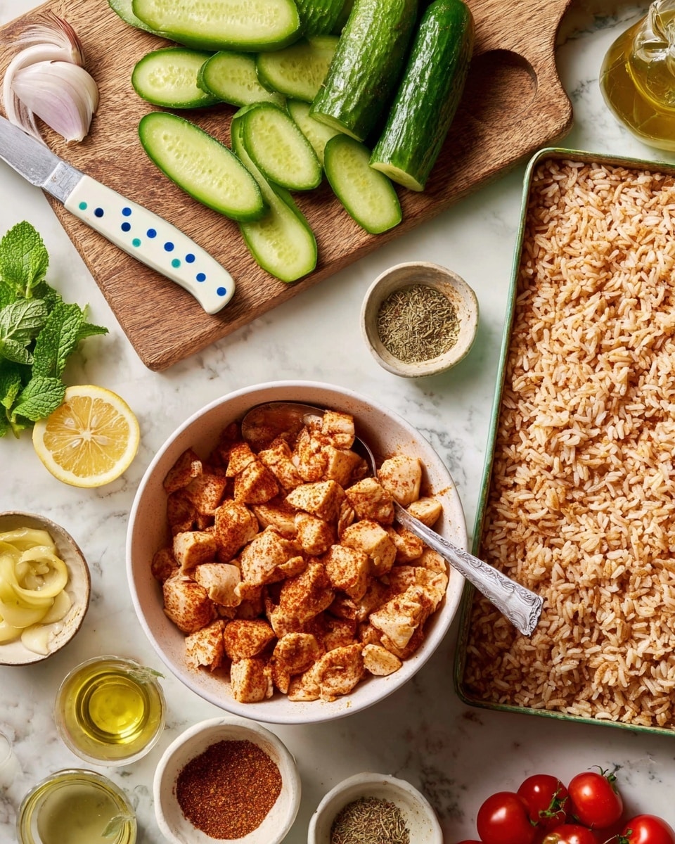 Chicken Shawarma Crispy Rice Salad Recipe
