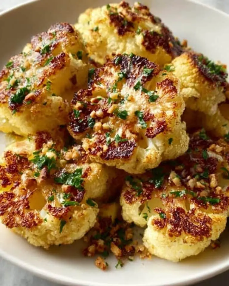 Garlic Butter Roasted Cauliflower Recipe