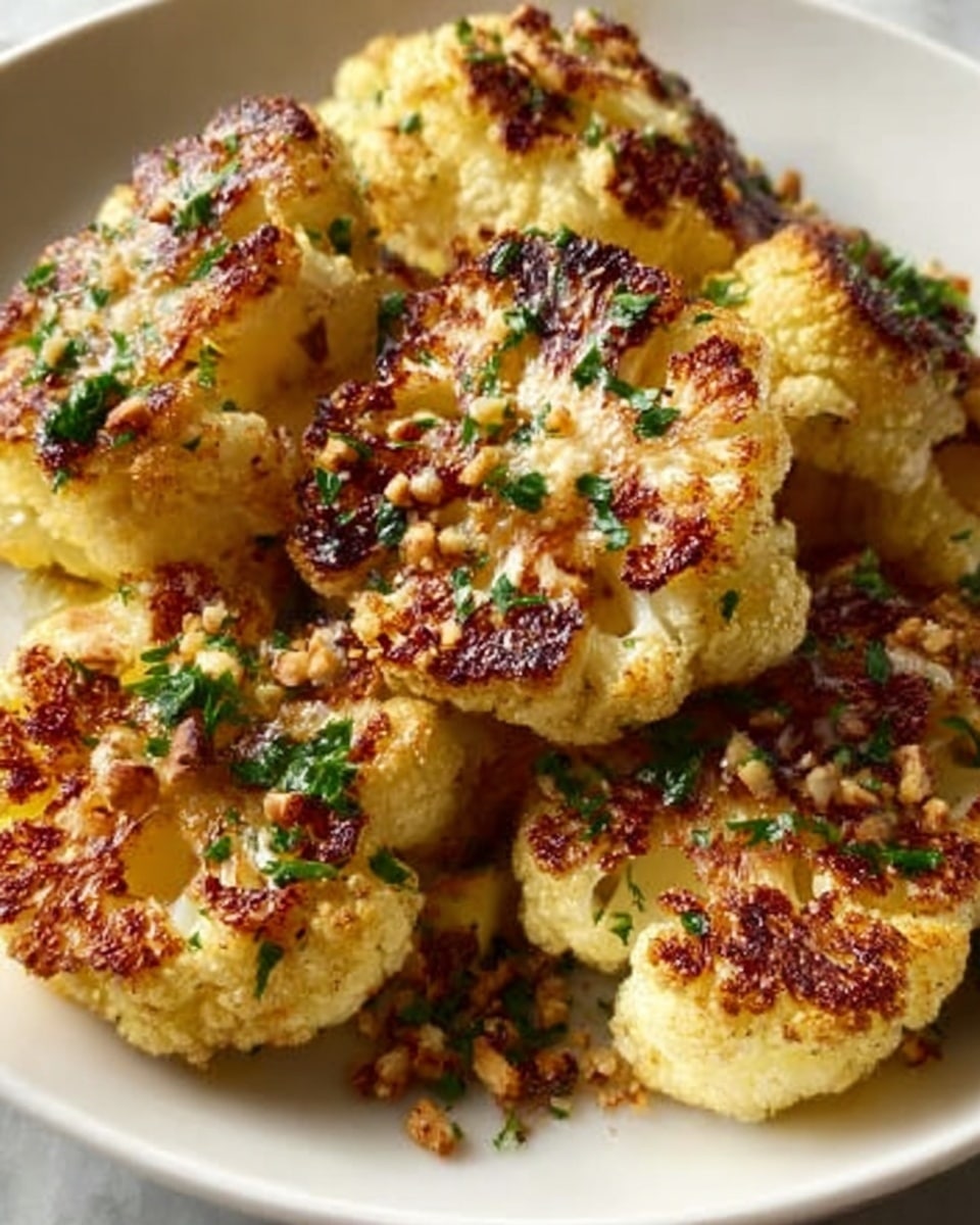 Garlic Butter Roasted Cauliflower Recipe