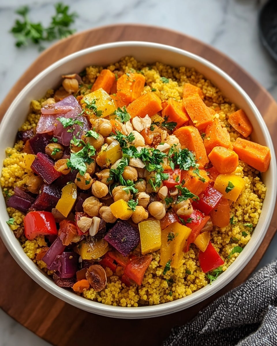 Moroccan Couscous with Roast Vegetables Recipe