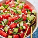 Refreshing Watermelon Salad with Feta and Cucumber Recipe