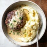 Hamburger Steaks in Creamy Dill Sauce