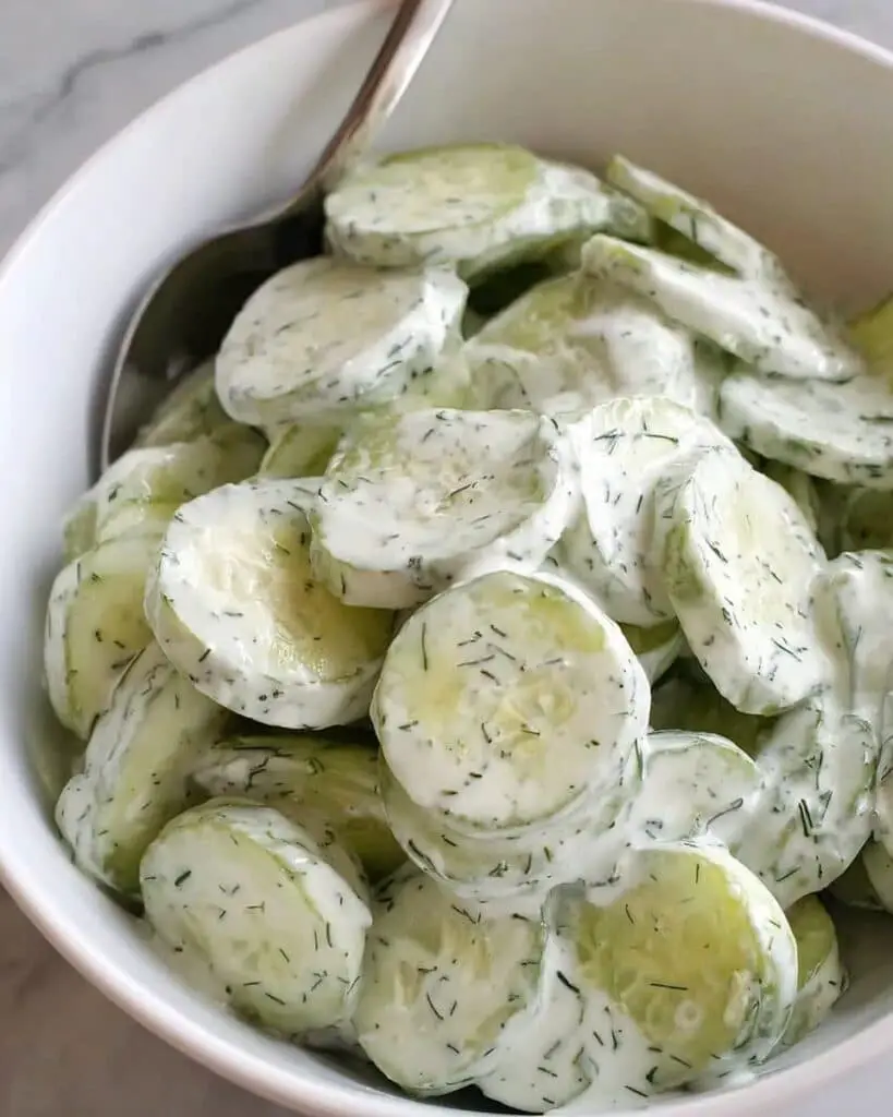Creamy Cucumber Salad Recipe