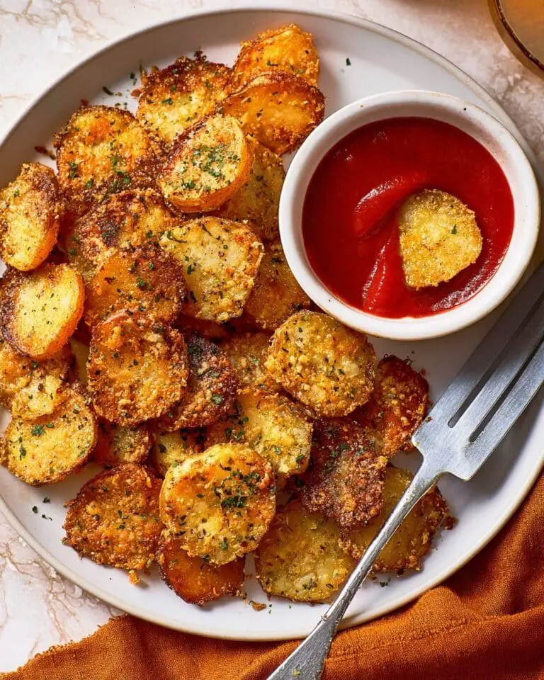 Viral Crispy Garlic Parmesan Crusted Potatoes Recipe