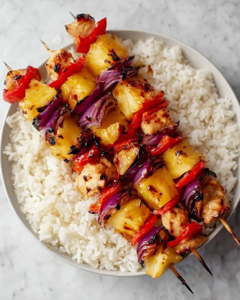 Pineapple Chicken Kabobs (Oven or Air Fryer) Recipe