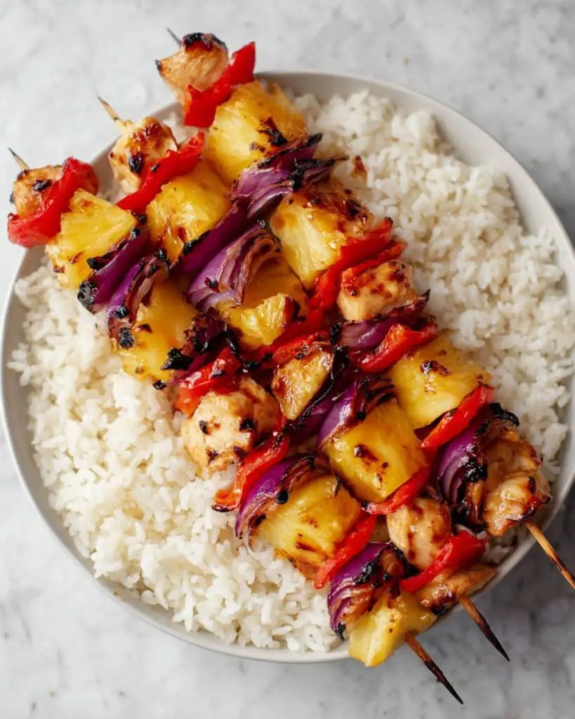 Pineapple Chicken Kabobs (Oven or Air Fryer) Recipe