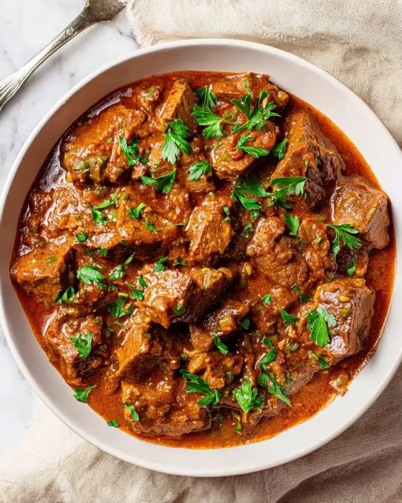 Creamy Beef Guisada Stew Recipe