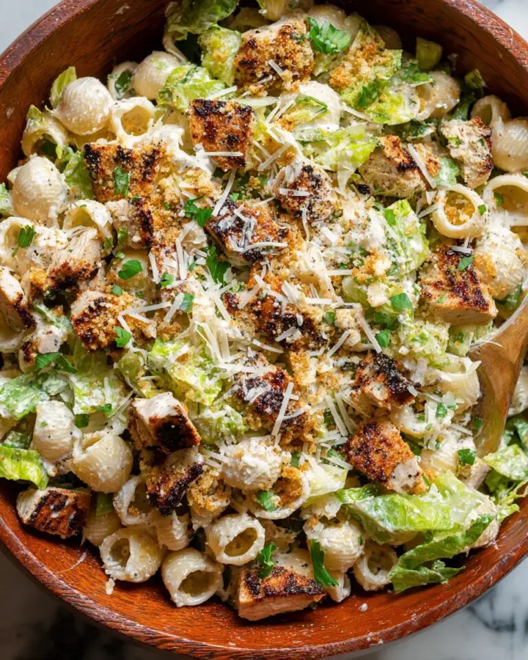Pesto Chicken Caesar Pasta Salad Recipe