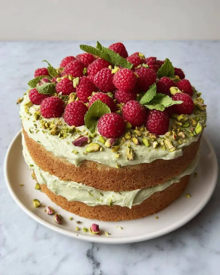 Pistachio Raspberry Cake Recipe