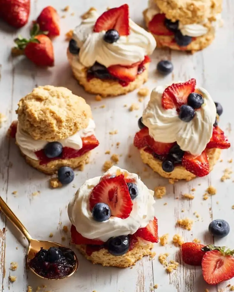 Strawberry Shortcake with Blueberries Recipe