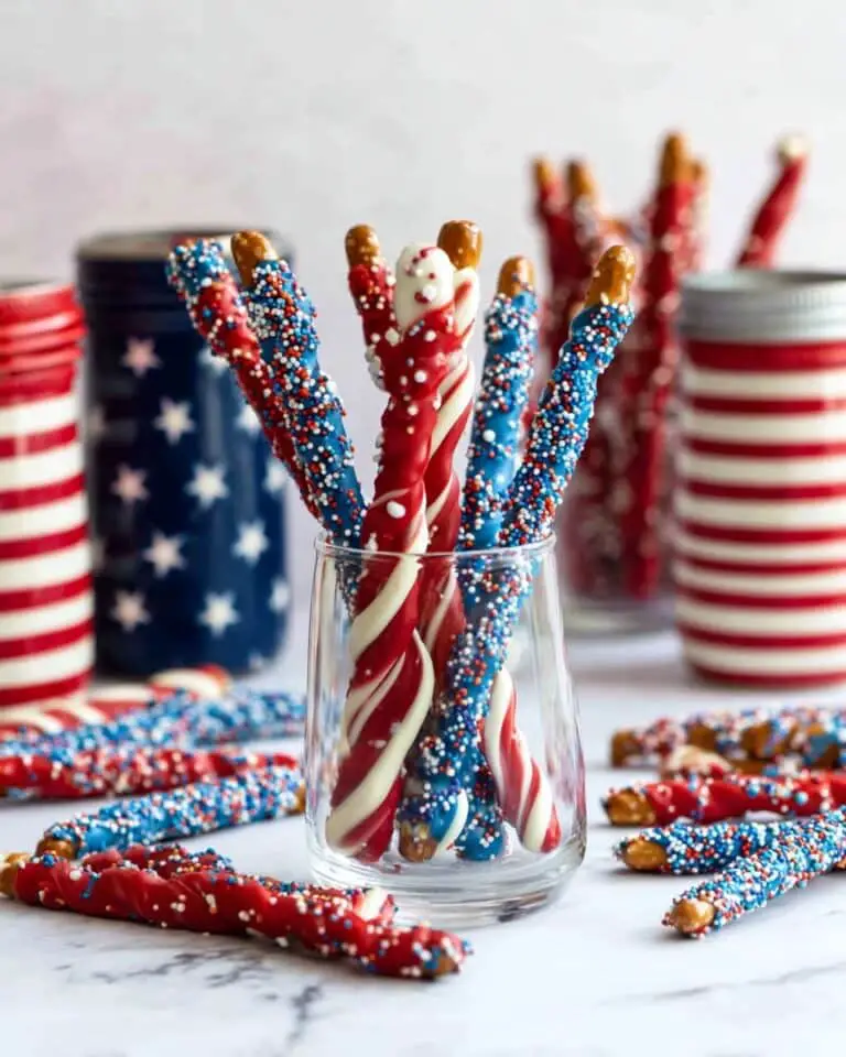 Patriotic Pretzel Rods Recipe