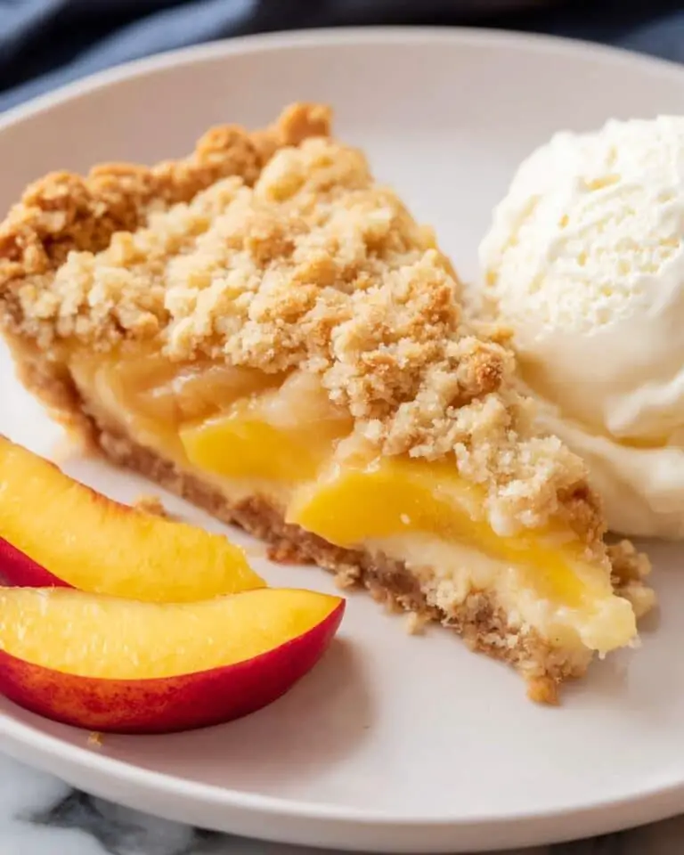 Easy Italian Peach Crumb Cake Recipe