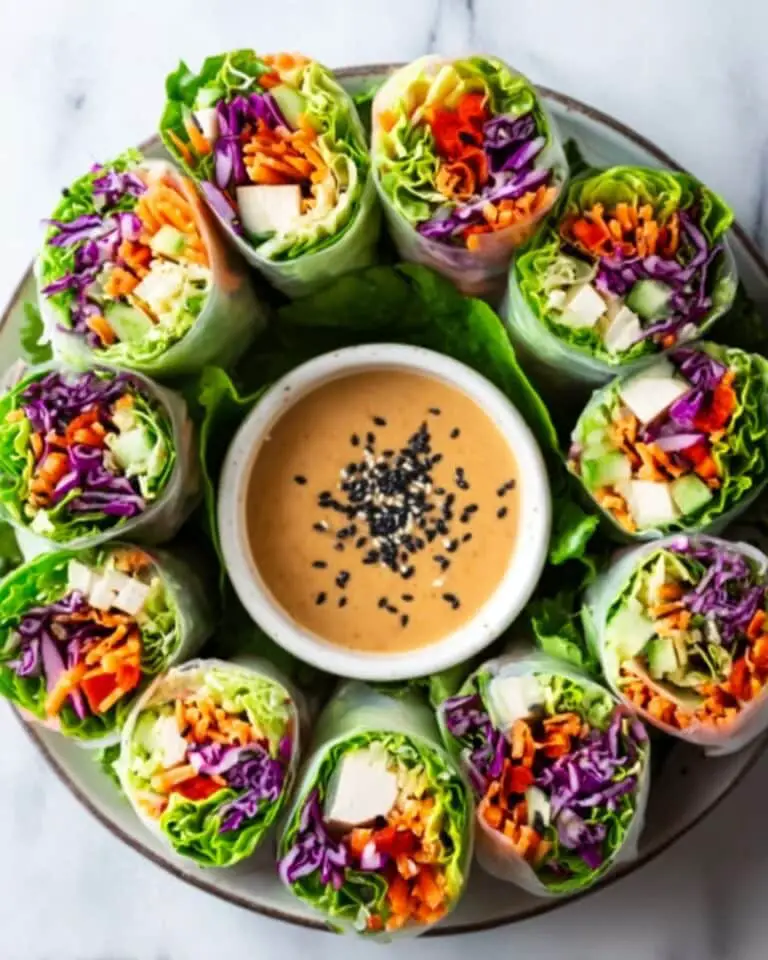 Fresh Spring Rolls with Peanut Dipping Sauce Recipe
