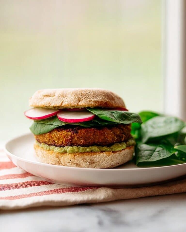 Lentil-Chickpea Veggie Burgers with Avocado Green Harissa Recipe