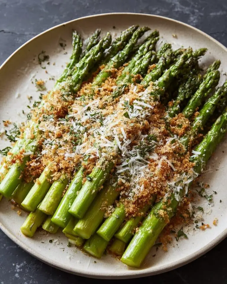 Crispy Roasted Asparagus with Lemon Toasted Panko and Parmesan Recipe