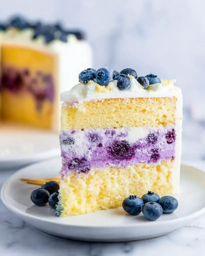 Lemon Blueberry Cheesecake Cake Recipe