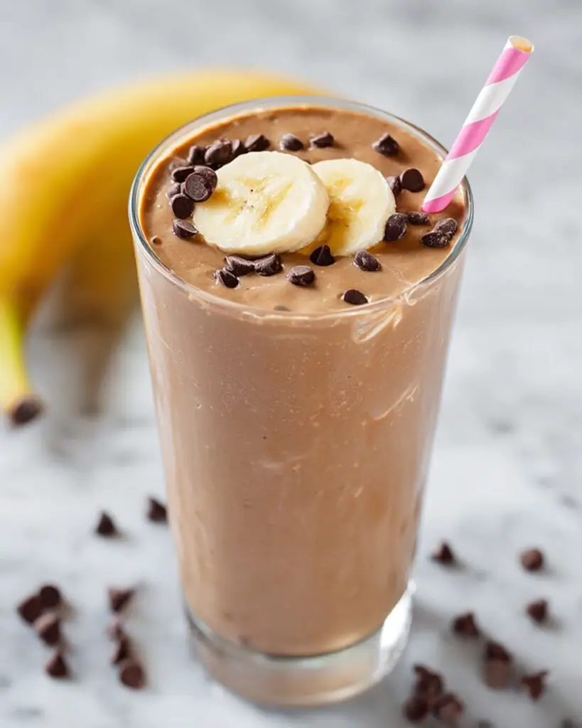 Chocolate Peanut Butter Banana Breakfast Shake Recipe